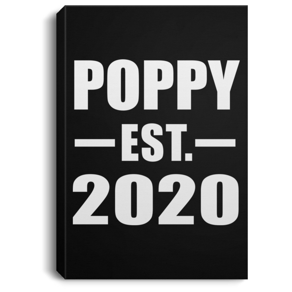 Poppy Established EST. 2020 - Canvas Portrait