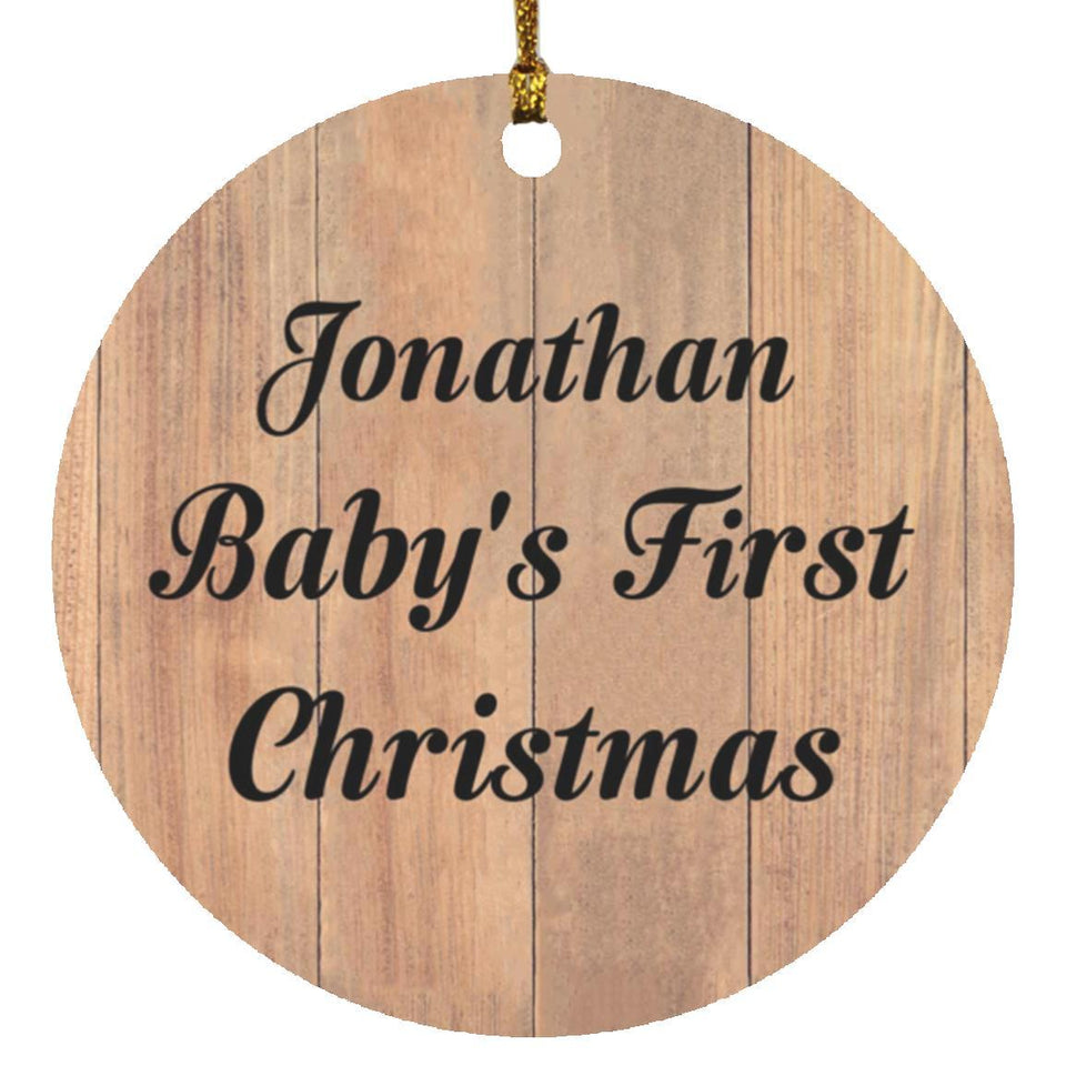 Jonathan Baby's First Christmas - Circle Ornament C