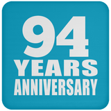 94th Anniversary 94 Years - Drink Coaster