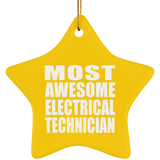 Most Awesome Electrical Technician - Star Ornament