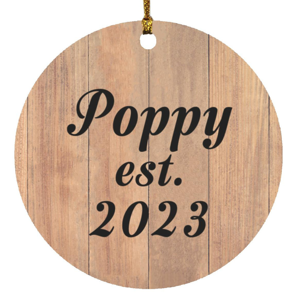 Poppy Established EST. 2023 - Circle Ornament C