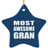 Most Awesome Gran - Star Ornament