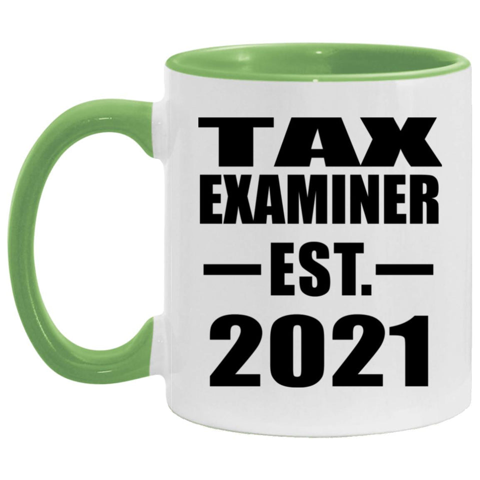 Tax Examiner Established EST. 2021 - 11oz Accent Mug Green