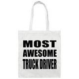 Most Awesome Truck Driver - Tote Bag White