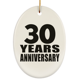 30th Anniversary 30 Years - Oval Ornament