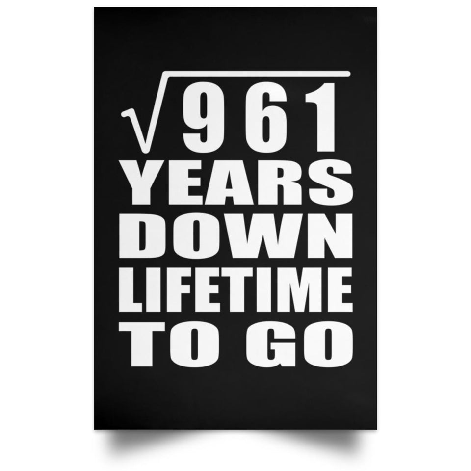 31st Anniversary Square Root of 961 Years Lifetime To Go - Poster Portrait