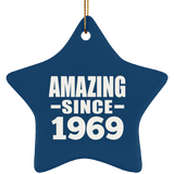 55th Birthday Amazing Since 1969 - Star Ornament