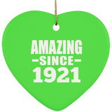 103rd Birthday Amazing Since 1921 - Heart Ornament