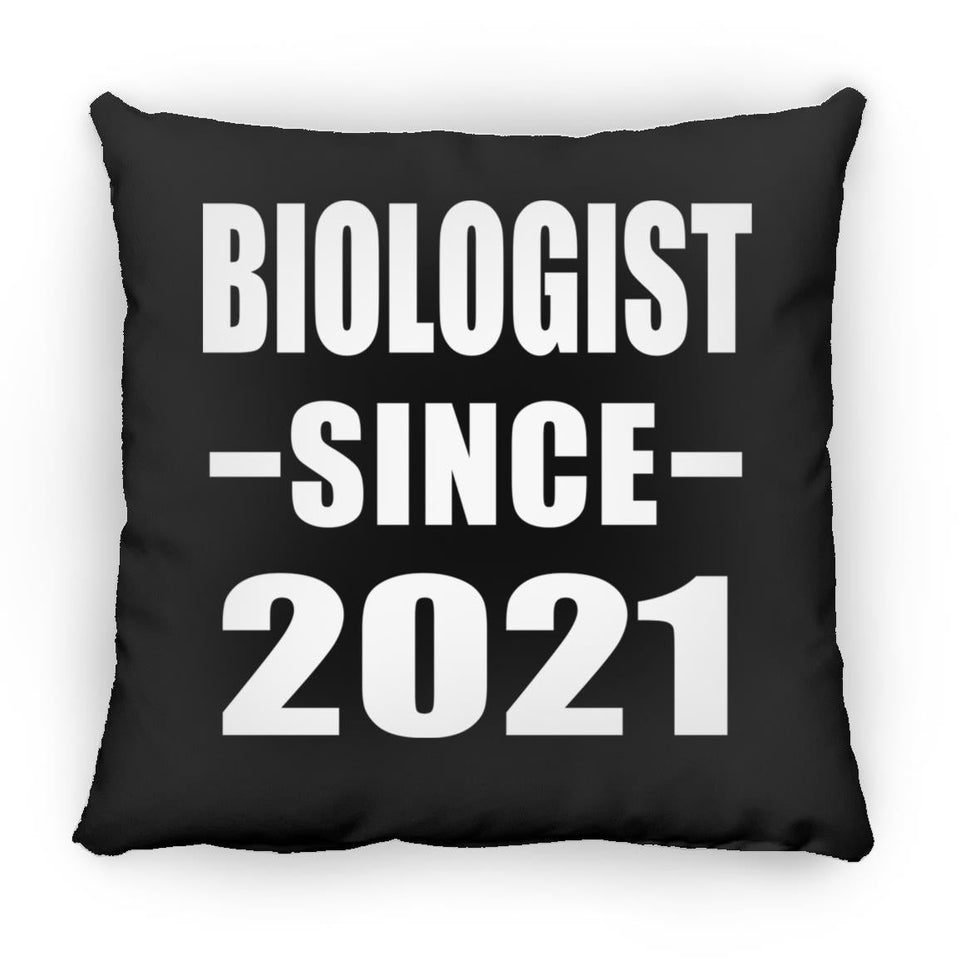 Biologist Since 2021 - Throw Pillow Black