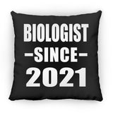 Biologist Since 2021 - Throw Pillow Black