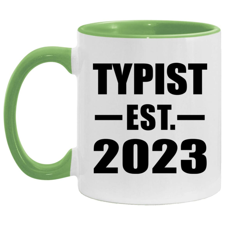 Typist Established EST. 2023 - 11oz Accent Mug Green