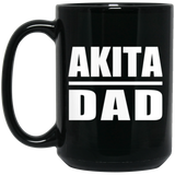 Akita Dad - 15oz Coffee Mug Black