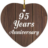 95th Anniversary 95 Years Anniversary - Heart Ornament D
