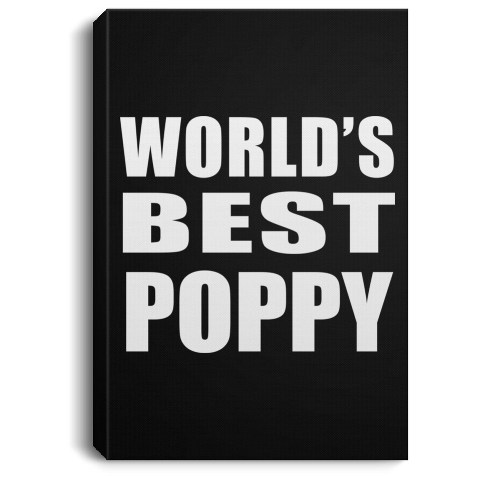 World's Best Poppy - Canvas Portrait