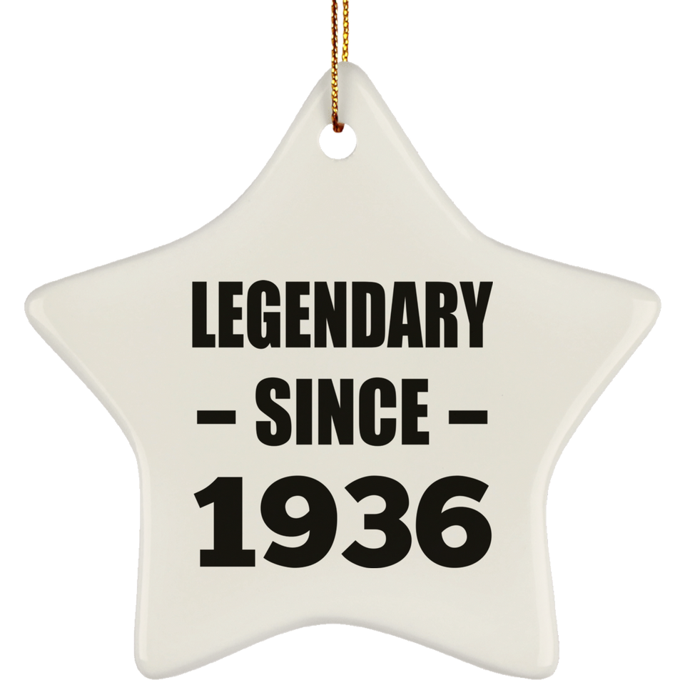 88th Birthday Legendary Since 1936 - Star Ornament