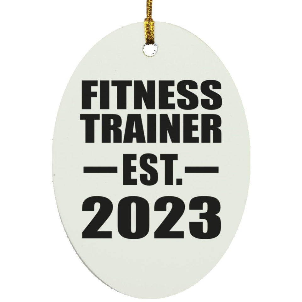 Fitness Trainer Established EST. 2023 - Oval Ornament