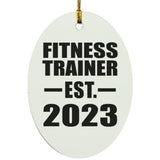 Fitness Trainer Established EST. 2023 - Oval Ornament