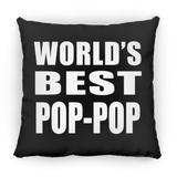 World's Best Pop-Pop - Throw Pillow Black