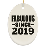 5th Birthday Fabulous Since 2019 - Oval Ornament