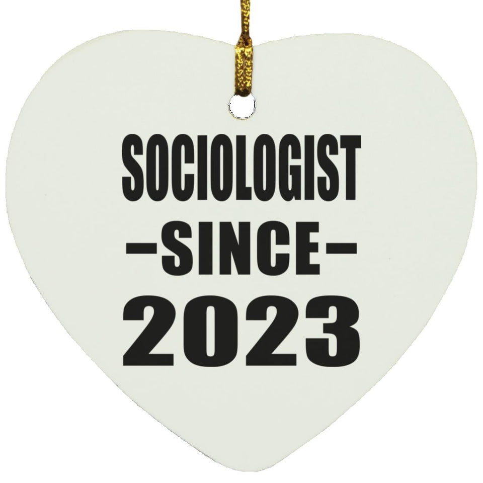 Sociologist Since 2023 - Heart Ornament