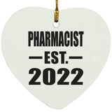Pharmacist Established EST. 2022 - Heart Ornament