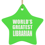 World's Greatest Librarian - Star Ornament