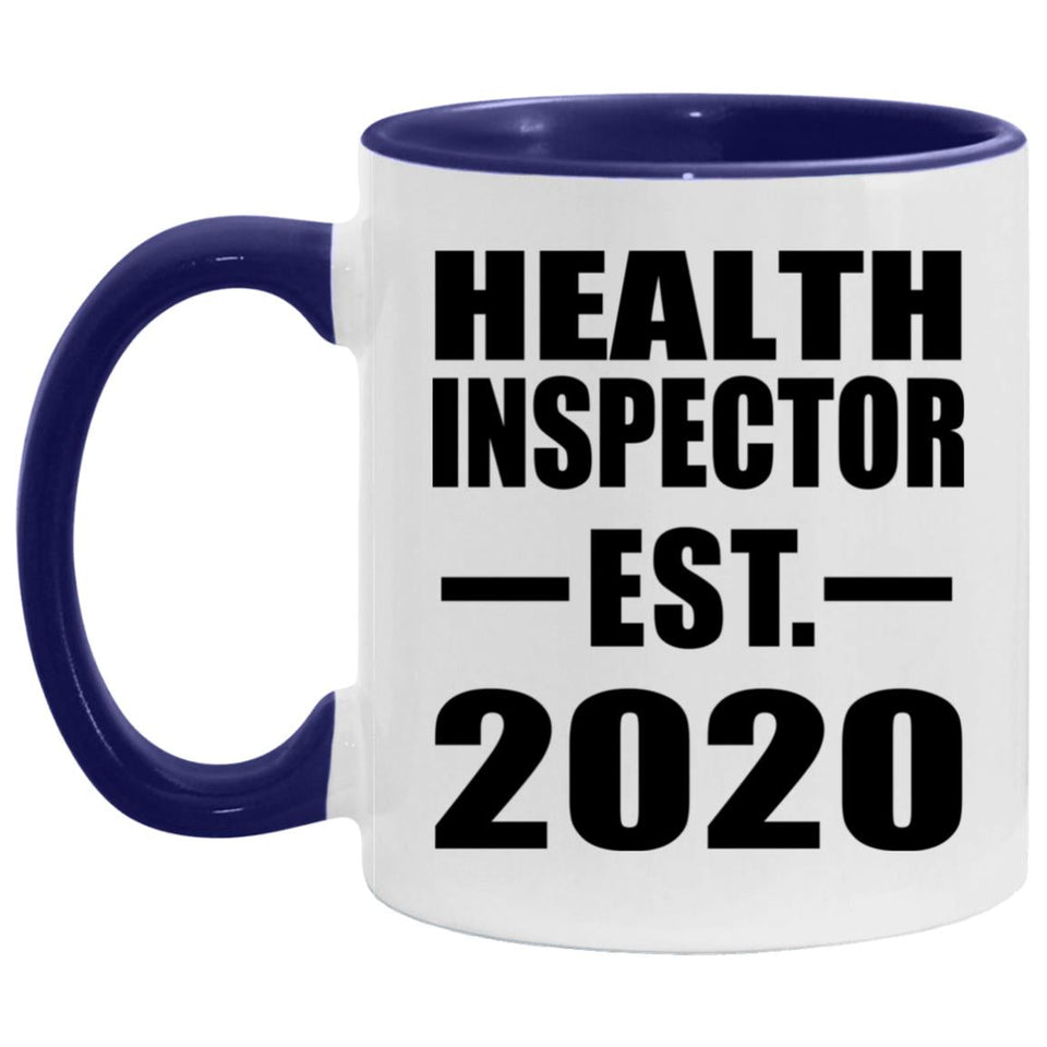 Health Inspector Established EST. 2020 - 11oz Accent Mug Purple