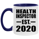 Health Inspector Established EST. 2020 - 11oz Accent Mug Purple