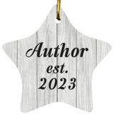 Author Established Est. 2023 - Star Ornament F
