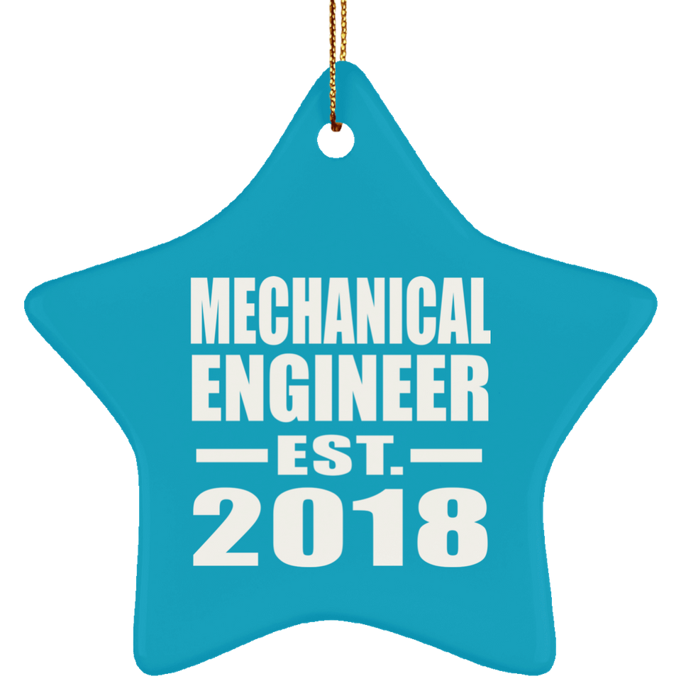Mechanical Engineer Established EST. 2018 - Star Ornament