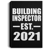 Building Inspector Established EST. 2021 - Canvas Portrait