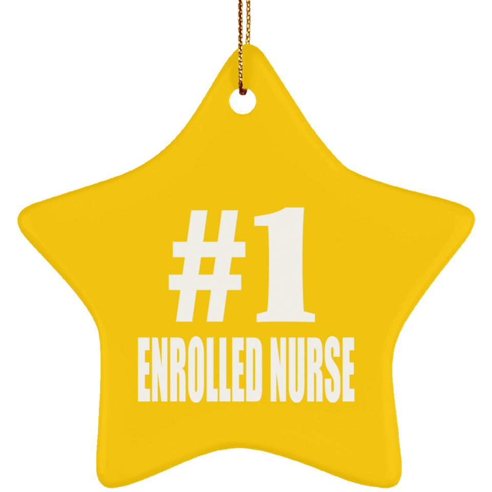 Number One #1 Enrolled Nurse - Star Ornament