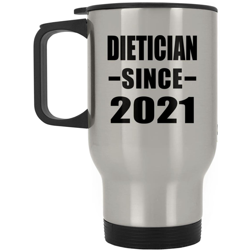 Dietician Since 2021 - Silver Travel Mug