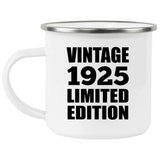 99th Birthday Vintage 1925 Limited Edition - 12oz Camping Mug