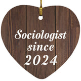 Sociologist Since 2024 - Heart Ornament D