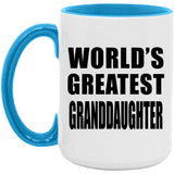 World's Greatest Granddaughter - 15oz Accent Mug Blue