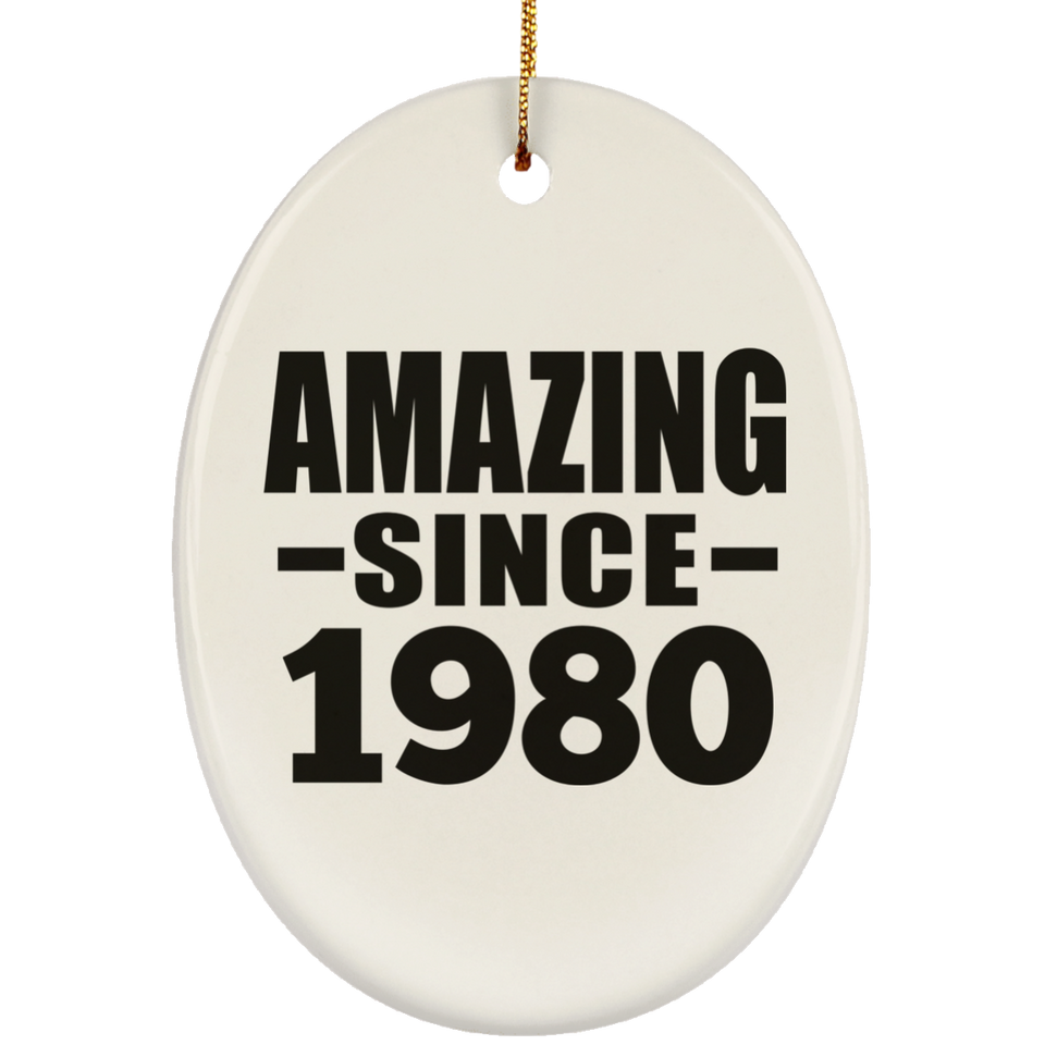 44th Birthday Amazing Since 1980 - Oval Ornament