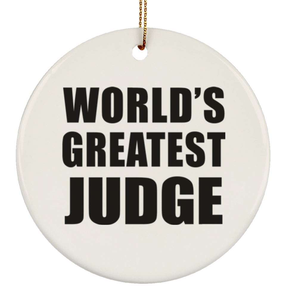 World's Greatest Judge - Circle Ornament