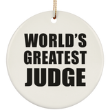 World's Greatest Judge - Circle Ornament