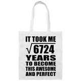 82nd Birthday Took Square Root of 6724 Years To Awesome - Tote Bag White