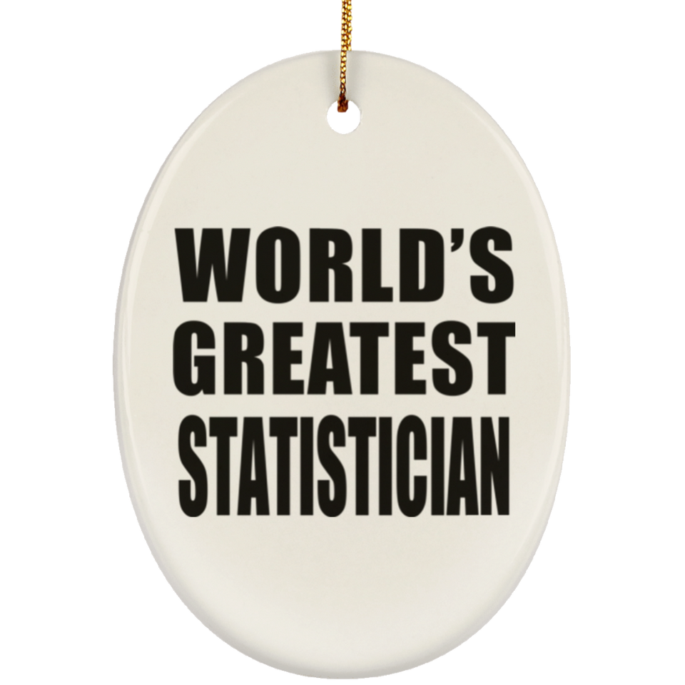 World's Greatest Statistician - Oval Ornament