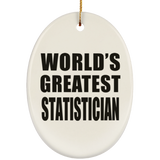 World's Greatest Statistician - Oval Ornament
