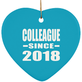 Colleague Since 2018 - Heart Ornament