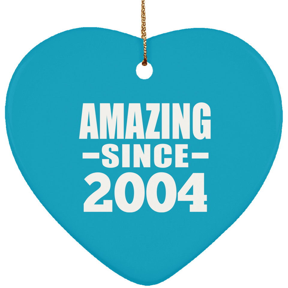 20th Birthday Amazing Since 2004 - Heart Ornament