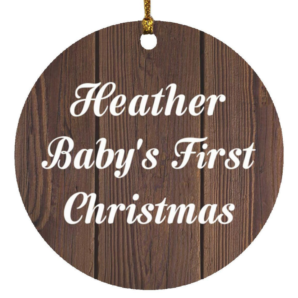 Heather Baby's First Christmas - Circle Ornament D