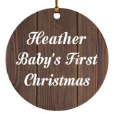 Heather Baby's First Christmas - Circle Ornament D