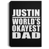 Justin World's Okayest Dad - Canvas Portrait