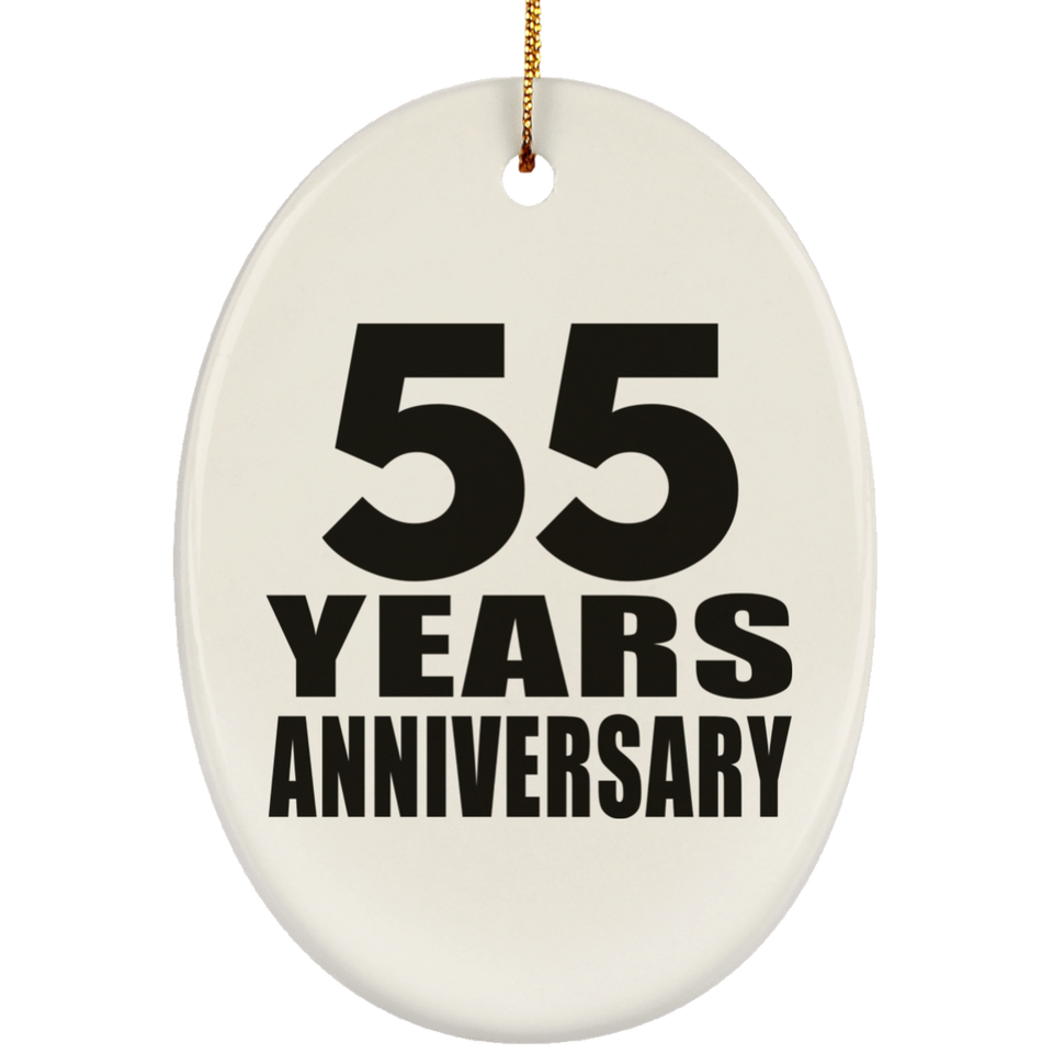 55th Anniversary 55 Years - Oval Ornament