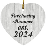 Purchasing Manager Established Est. 2024 - Heart Ornament F