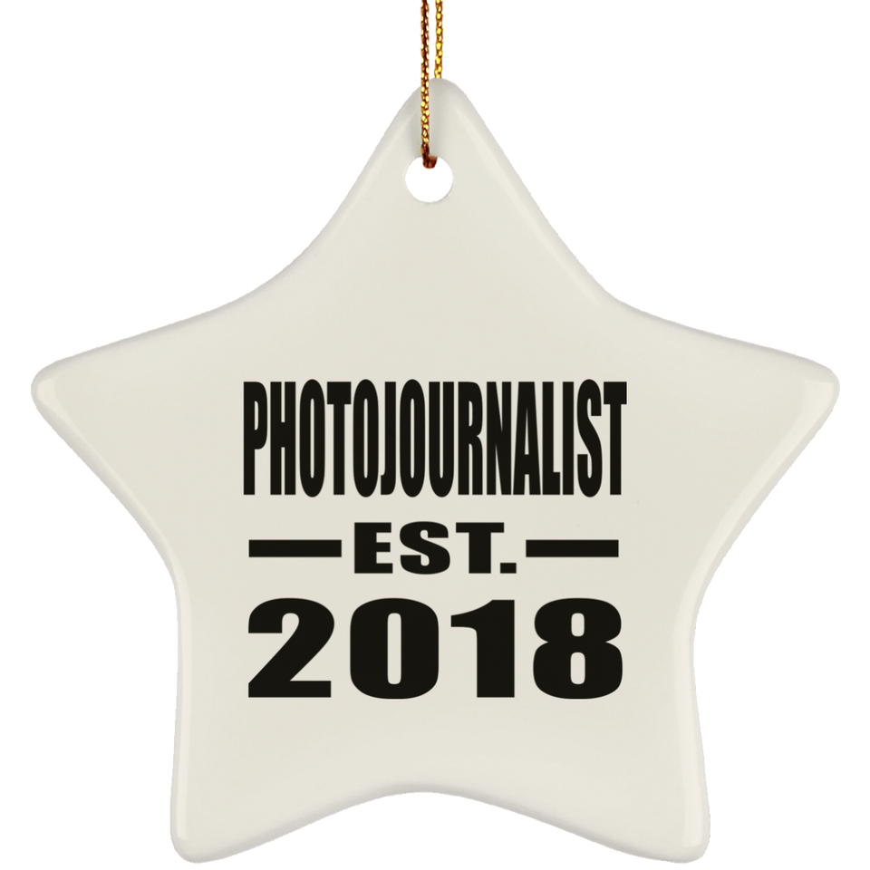 Photojournalist Established EST. 2018 - Star Ornament